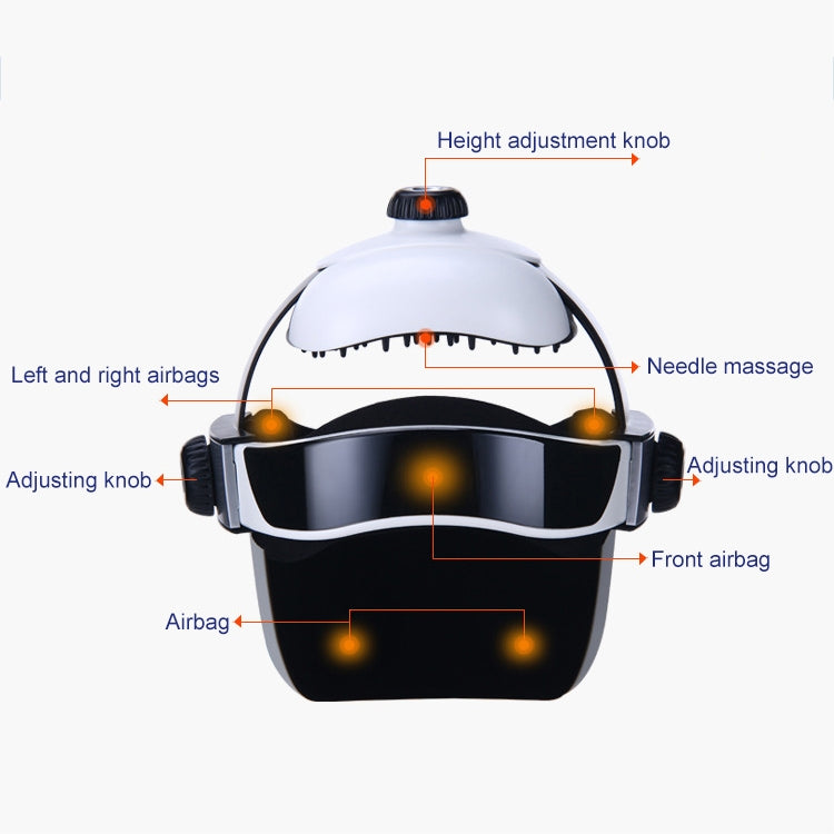 Electronic Air Pressure Head Massager, Relaxed Music Helmet Massager, US Plug - free shipping - PMC TechLife - Order now!