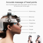 Electronic Air Pressure Head Massager, Relaxed Music Helmet Massager, US Plug