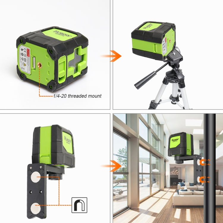 9011G 1V1H 15mW 2 Line Green Beam Laser Level Covering Walls and Floors(Green) - Laser Rangefinder by PMC TechLife | Online Shopping South Africa | PMC TechLife | Buy Now Pay Later Mobicred