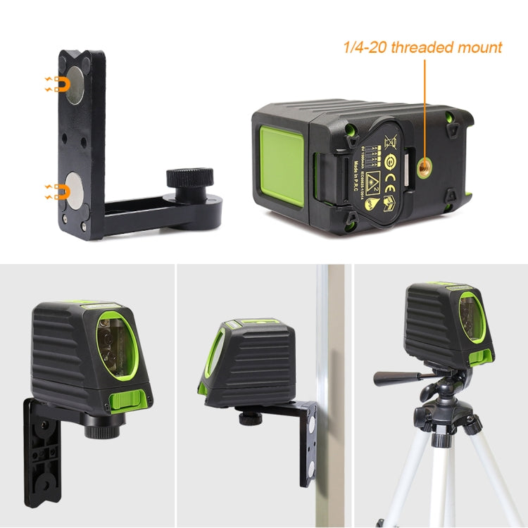 BOX-1G 1V1H 40mW & 10mW 2 Line Green Beam Laser Level Covering Walls and Floors (Green) - Laser Rangefinder by PMC TechLife | Online Shopping South Africa | PMC TechLife | Buy Now Pay Later Mobicred