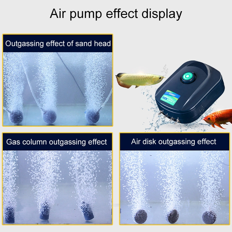 SOBO SB-988 12W 4 Outlets Adjustable Flow Silent Aquarium Air Pump Fish Tank Oxygen Air Pump - Air Pumps by PMC TechLife | Online Shopping South Africa | PMC TechLife