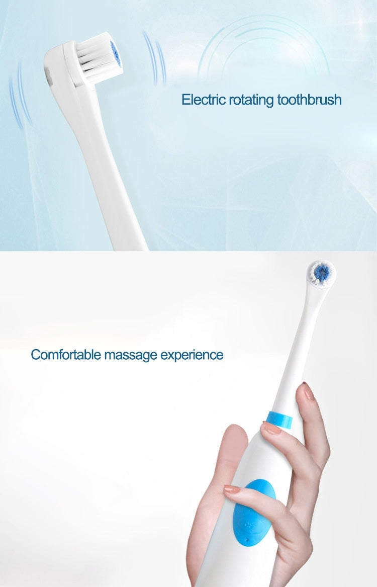 2W Creative Household Waterproof Rotary Electric Toothbrush Set with 4 Replacement Brush Heads & Base, 8500 Revolutions Per Minute(Blue) - Toothbrushes by PMC TechLife | Online Shopping South Africa | PMC TechLife | Buy Now Pay Later Mobicred