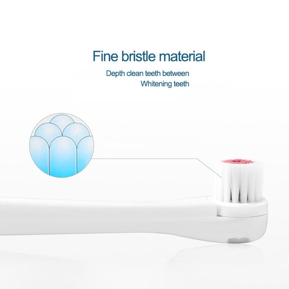 2W Creative Household Water-resistant Rotary Electric Toothbrush Set with 4 Replacement Brush Heads & Base, 8500 Revolutions Per Minute(Red)