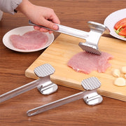 2 PCS Aluminum Alloy Loose Tenderizers Meat Hammer Steak Pork Kitchen Tools, Middle Size: 5.0 x 22.5cm