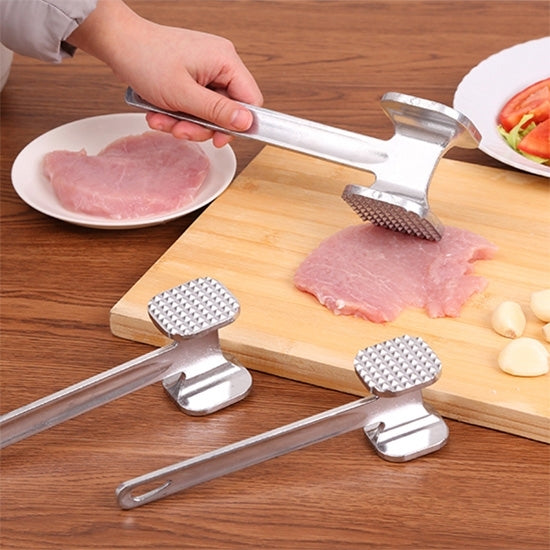 Aluminum Alloy Loose Tenderizers Meat Hammer Steak Pork Kitchen Tools, Large Size: 6.5 x 25.0cm
