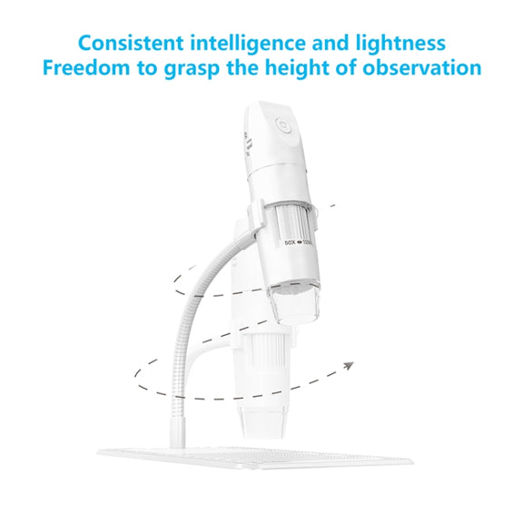 316 50-1000X Adjustable Smart Wifi USB Digital Microscope (White)