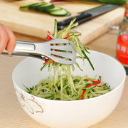 Stainless Steel Barbecue Steak Clip Tongs BBQ Roasting Shovels Leak Steak Shovel Spatula Food Clamp Bread Clips, Length: 24cm