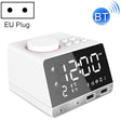 K11 Bluetooth Alarm Clock Speaker Creative Digital Music Clock Display Radio with Dual USB Interface, Support U Disk / TF Card / FM / AUX, EU Plug(White) - Alarm Clocks by PMc TechLife | Online Shopping South Africa | PMc TechLife | Buy Now Pay Later Mobicred
