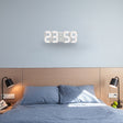 Multi-Function Large 3D LED Digital Wall Alarm Clock with Snooze Function, 12/24 Hours Display for Home, Kitchen, Office, DC 5V, CE Certificated(White) - Wall Clock by PMc TechLife | Online Shopping South Africa | PMc TechLife | Buy Now Pay Later Mobicred