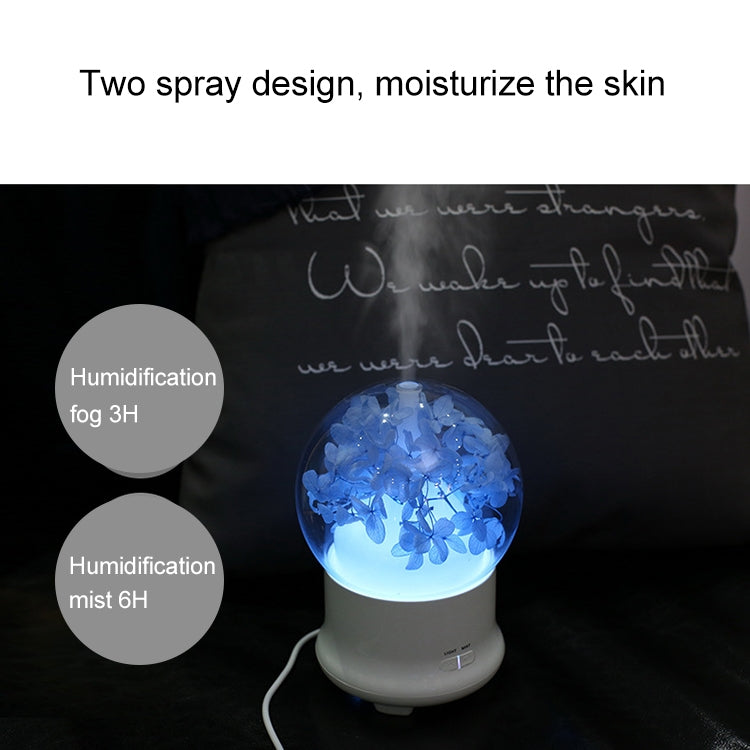 ML-824 100ML Gypsophila Flowers Aromatherapy Diffuser Air Humidifier with Colorful LED Light for Office / Home(Green) - Air Purifiers & Accessories by PMC TechLife | Online Shopping South Africa | PMC TechLife | Buy Now Pay Later Mobicred