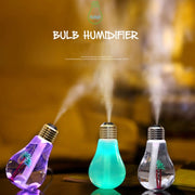 400ML Colorful Light Portable Bulb Shape Aromatherapy Air Purifier Humidifier for Home / Office / Car(Gold)
