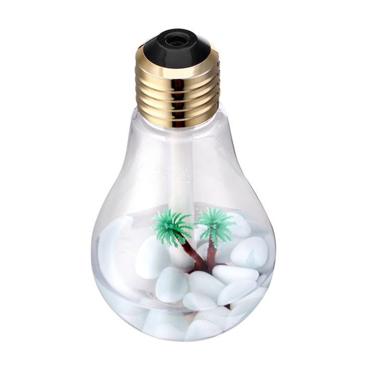 400ML Colorful Light Portable Bulb Shape Aromatherapy Air Purifier Humidifier for Home / Office / Car(Gold)