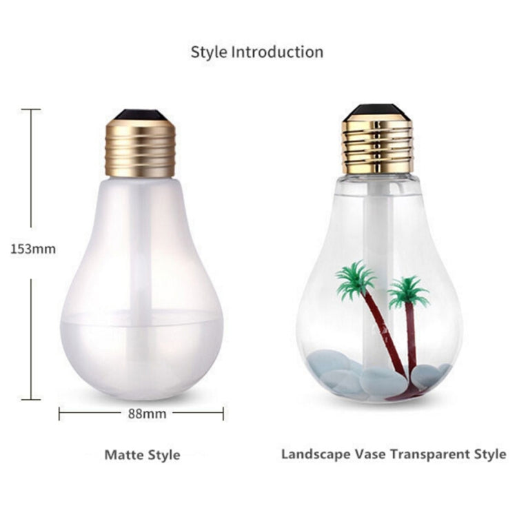 400ML Colorful Light Portable Bulb Shape Aromatherapy Air Purifier Humidifier for Home / Office / Car(Silver)