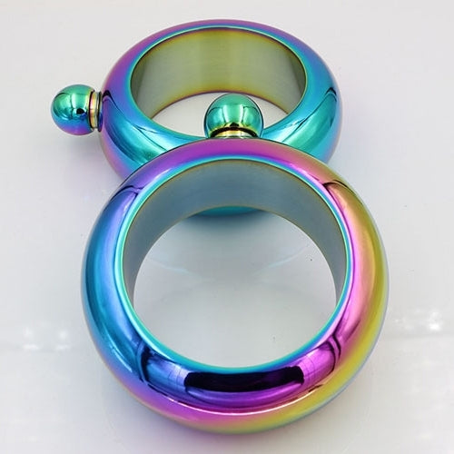 Fashion Creative 100ML Thickened Stainless Steel Bracelet Jug  3.5 Oz,Random Color Delivery