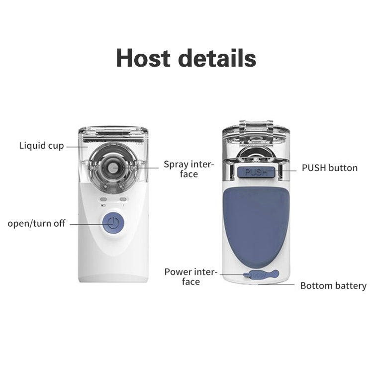 Portable Ultrasonic Nebulizer Mini Handheld Inhaler Respirator Health Care Home Machine Atomizer for Children - Ultrasonic Atomizer by PMC TechLife | Online Shopping South Africa | PMC TechLife