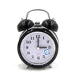 Fashion Mute Metal Alarm Clock with Night Light, Size: 12*8.5cm(Black) - Alarm Clocks by PMc TechLife | Online Shopping South Africa | PMc TechLife | Buy Now Pay Later Mobicred