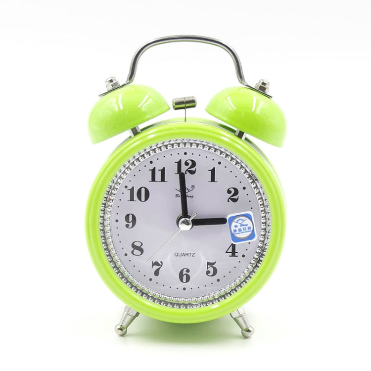 Fashion Mute Metal Alarm Clock with Night Light, Size: 12*8.5cm(Green) - Alarm Clocks by PMc TechLife | Online Shopping South Africa | PMc TechLife | Buy Now Pay Later Mobicred