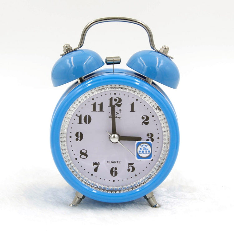 Fashion Mute Metal Alarm Clock with Night Light, Size: 12*8.5cm(Blue) - Alarm Clocks by PMc TechLife | Online Shopping South Africa | PMc TechLife | Buy Now Pay Later Mobicred