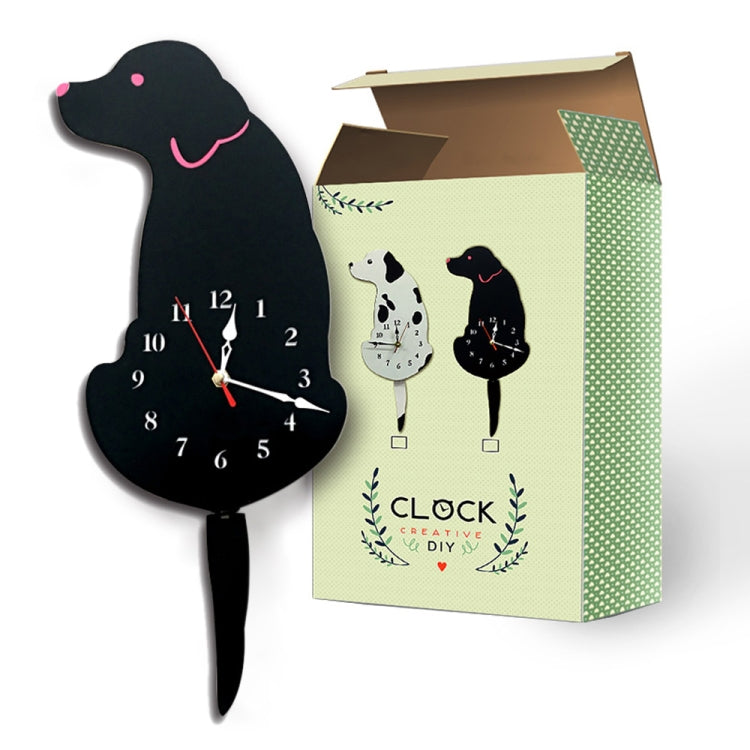 Home Office Bedroom Decoration Battery Operated Dog Shaped Wall Clock with Swinging Tails, Size : 42 x 18cm (Black) - Wall Clock by PMc TechLife | Online Shopping South Africa | PMc TechLife | Buy Now Pay Later Mobicred