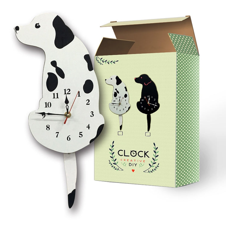 Home Office Bedroom Decoration Battery Operated Dog Shaped Wall Clock with Swinging Tails, Size : 42 x 18cm (White) - Wall Clock by PMc TechLife | Online Shopping South Africa | PMc TechLife | Buy Now Pay Later Mobicred
