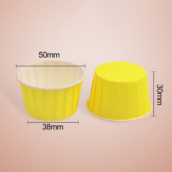 50pcs / Pack Round Lamination Cake Cup Muffin Cases Chocolate Cupcake Liner Baking Cup, Size: 5 x 3.8  x 3cm (Green)