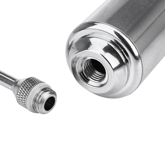 60ml Stainless Steel Syringe Dual Needles Condiment Turkey Meat Injector Cooking Tools (Silver)