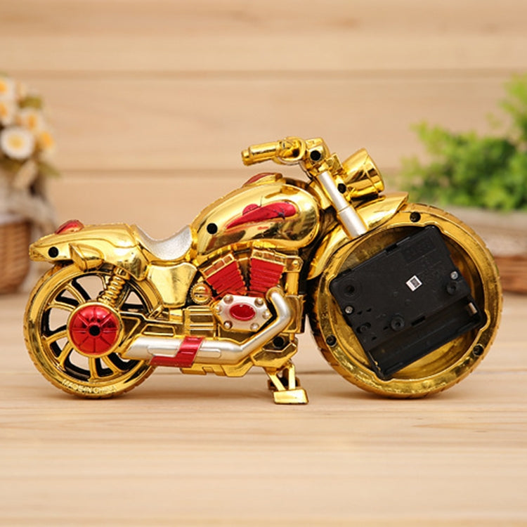 Cartoon Motorcycle Alarm Clock Bedroom Plastic Pointer Alarm Clock, Size: 23*13*6cm(Gold, Red) - Alarm Clocks by PMc TechLife | Online Shopping South Africa | PMc TechLife | Buy Now Pay Later Mobicred