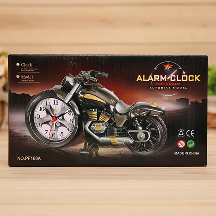 Cartoon Motorcycle Alarm Clock Bedroom Plastic Pointer Alarm Clock, Size: 23*13*6cm(Black, Gold) - Alarm Clocks by PMc TechLife | Online Shopping South Africa | PMc TechLife | Buy Now Pay Later Mobicred