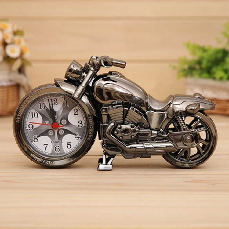 Cartoon Motorcycle Alarm Clock Bedroom Plastic Pointer Alarm Clock, Size: 23*13*6cm(Black) - Alarm Clocks by PMc TechLife | Online Shopping South Africa | PMc TechLife | Buy Now Pay Later Mobicred