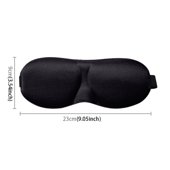 3D Portable Shading Sleep Rest Aid Cover Eye Patch Sleeping Mask Female Cute Eye Mask(Black)