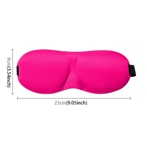 3D Portable Shading Sleep Rest Aid Cover Eye Patch Sleeping Mask Female Cute Eye Mask(Magenta)
