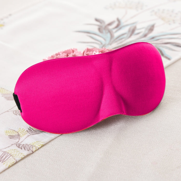 3D Portable Shading Sleep Rest Aid Cover Eye Patch Sleeping Mask Female Cute Eye Mask(Magenta)