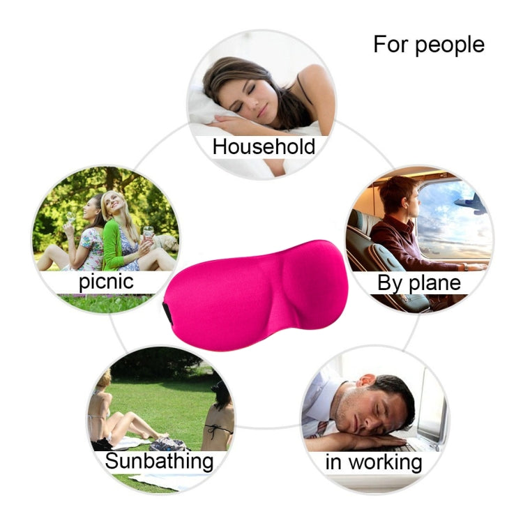3D Portable Shading Sleep Rest Aid Cover Eye Patch Sleeping Mask Female Cute Eye Mask(Magenta) - free shipping - PMC TechLife - Order now!