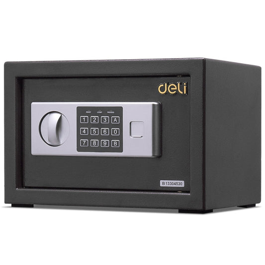 Deli Home Office Hotel Mini Electronic Security Lock Box Wall Cabinet Safety Box(Black) - Safety Box by PMC Jewellery | Online Shopping South Africa | PMC Jewellery | Buy Now Pay Later Mobicred