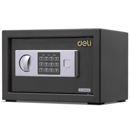 Deli Home Office Hotel Mini Electronic Security Lock Box Wall Cabinet Safety Box(Black) - Safety Box by PMC Jewellery | Online Shopping South Africa | PMC Jewellery | Buy Now Pay Later Mobicred