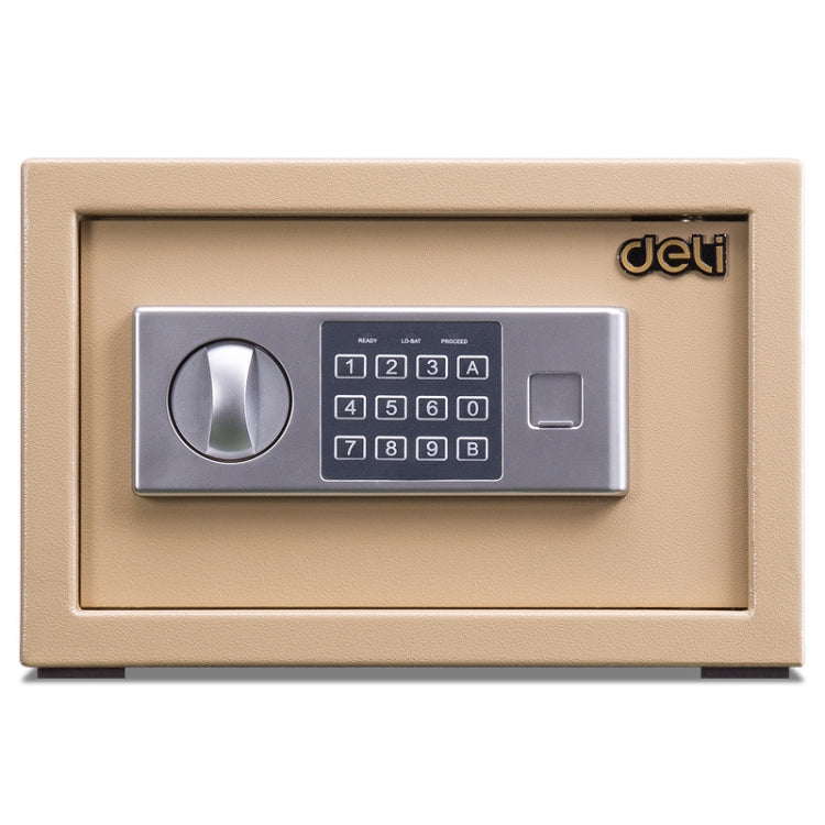 Deli Home Office Hotel Mini Electronic Security Lock Box Wall Cabinet Safety Box(Gold) - Safety Box by PMC Jewellery | Online Shopping South Africa | PMC Jewellery | Buy Now Pay Later Mobicred