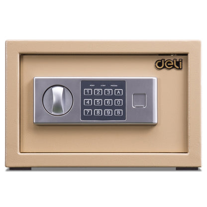 Deli Home Office Hotel Mini Electronic Security Lock Box Wall Cabinet Safety Box(Gold) - Safety Box by PMC Jewellery | Online Shopping South Africa | PMC Jewellery | Buy Now Pay Later Mobicred