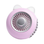 LORDNINO SBF003 3W USB Charging Portable Electric Fan with Magnetic Wristband, 3 Speed Control (Pink)