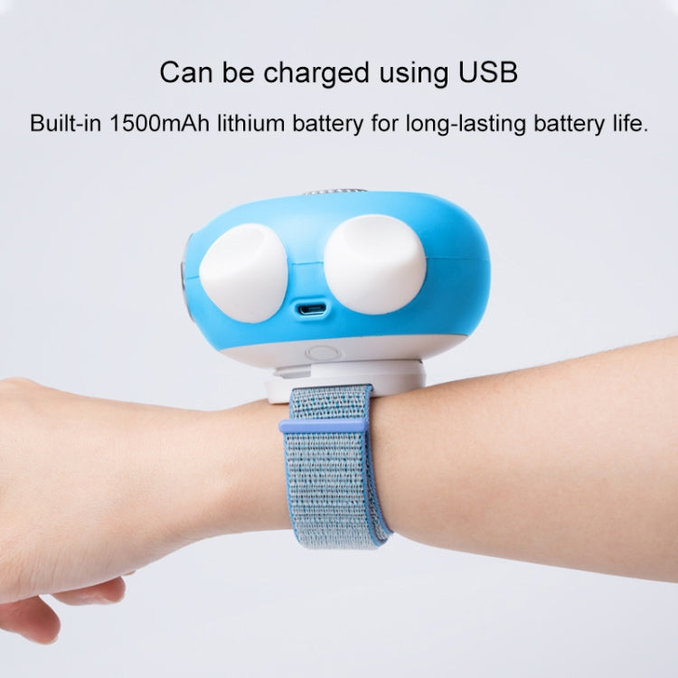 LORDNINO SBF003 3W USB Charging Portable Electric Fan with Magnetic Wristband, 3 Speed Control (Blue)