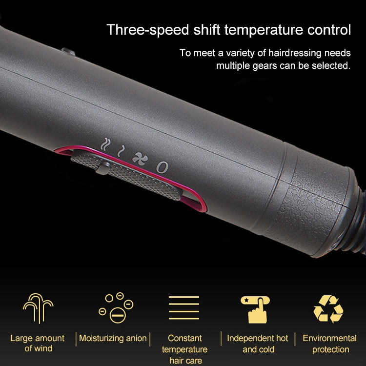 High-power 2000W Anionic Cold Hot Air Constant Temperature Hair Dryer, UK Plug(Red + Grey)