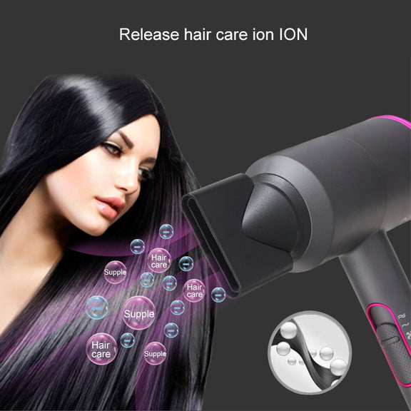 High-power 2000W Anionic Cold Hot Air Constant Temperature Hair Dryer, UK Plug(Red + Grey)