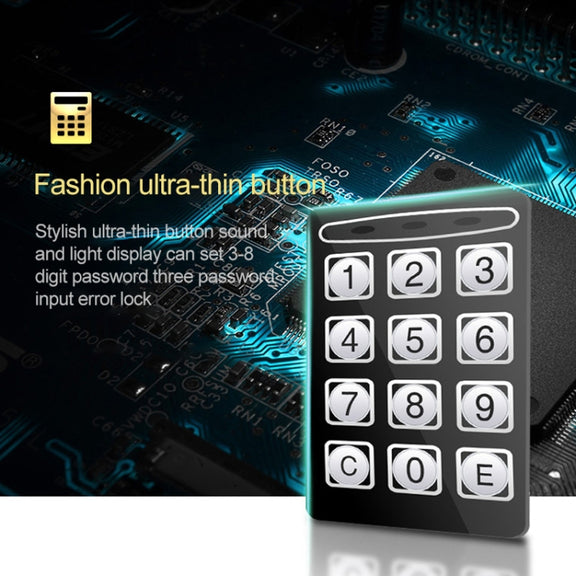 17E Home Mini Electronic Security Lock Box Wall Cabinet Safety Box without Coin-operated Function(Blue)