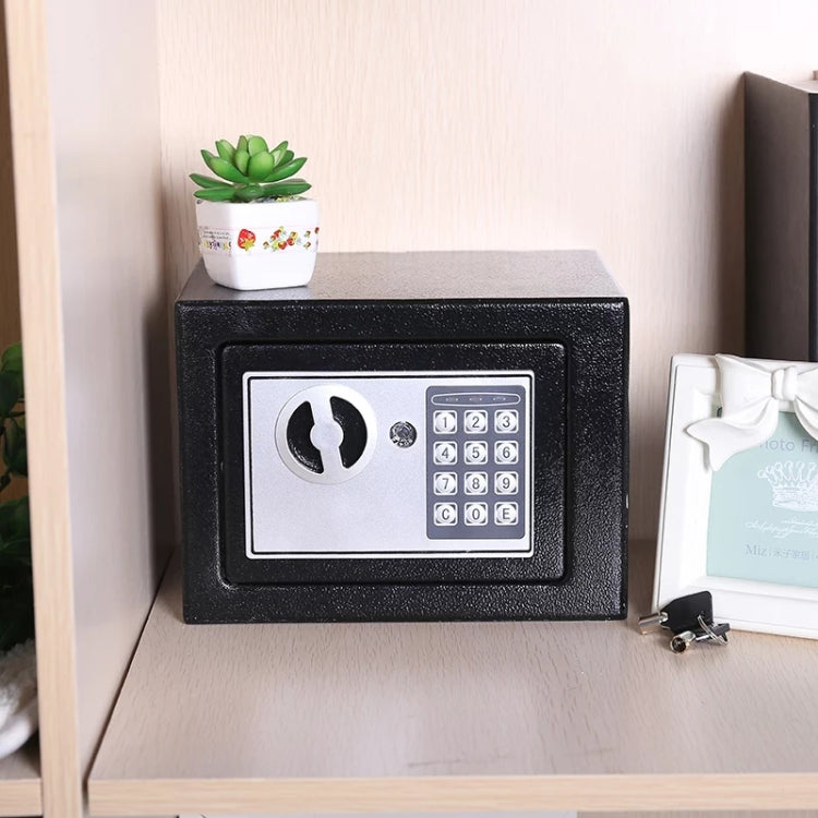 17E Home Mini Electronic Security Lock Box Wall Cabinet Safety Box without Coin-operated Function(Blue)