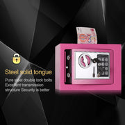 17E Home Mini Electronic Security Lock Box Wall Cabinet Safety Box without Coin-operated Function(Blue)