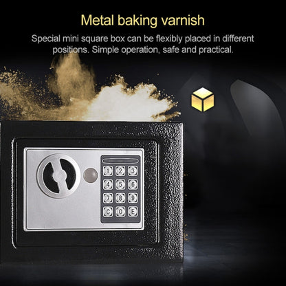 17E Home Mini Electronic Security Lock Box Wall Cabinet Safety Box without Coin-operated Function(Obsidian Black) - Safety Box by PMC Jewellery | Online Shopping South Africa | PMC Jewellery | Buy Now Pay Later Mobicred