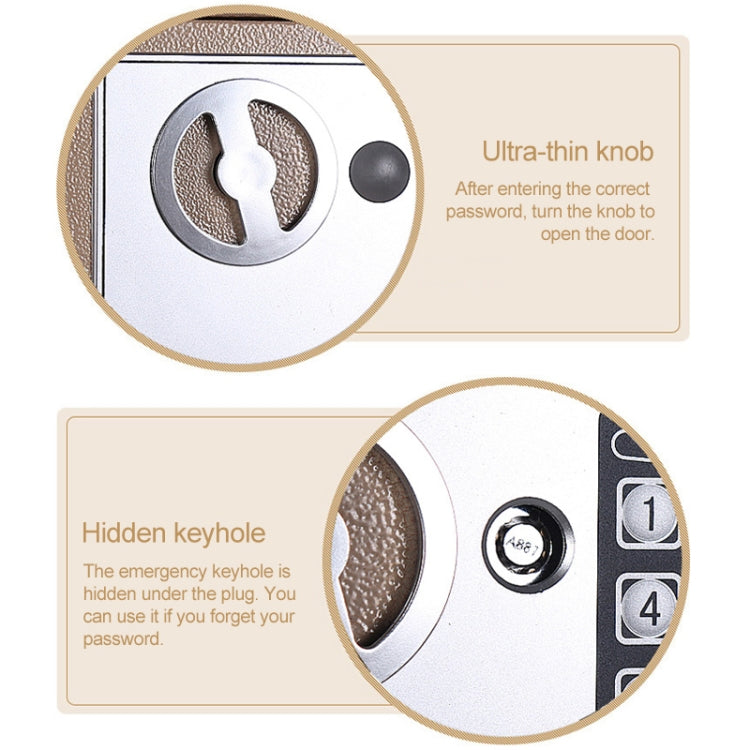 17E Home Mini Electronic Security Lock Box Wall Cabinet Safety Box without Coin-operated Function(White)