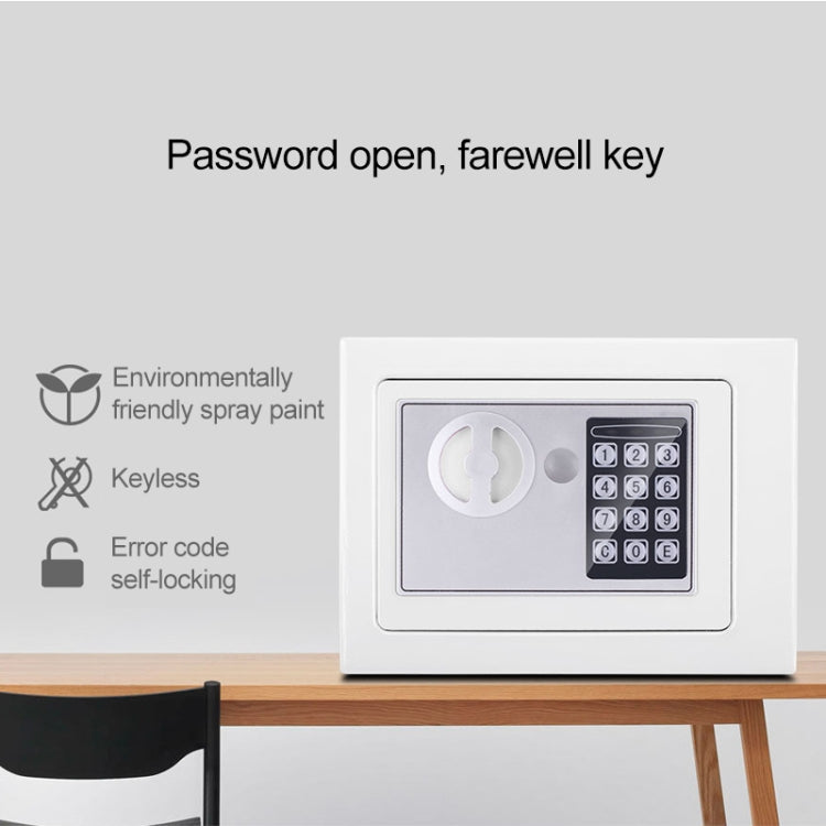 17E Home Mini Electronic Security Lock Box Wall Cabinet Safety Box with Coin-operated Function(Blue) - Safety Box by PMc TechLife | Online Shopping South Africa | PMc TechLife | Buy Now Pay Later Mobicred