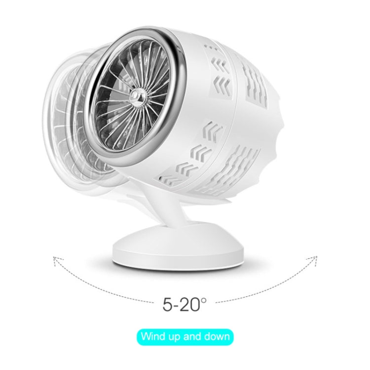 Portable Adjustable Mini USB Charging Air Convection Cycle Desktop Electric Fan Air Cooler, Support 2 Speed Control (Black Gold)