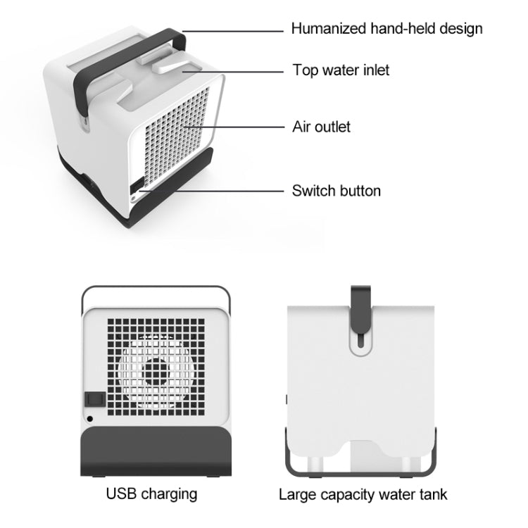 Spades A New Negative ion Air Conditioning Fan Household Humidification Air Cooler(Black) - Electric Fans by PMC TechLife | Online Shopping South Africa | PMC TechLife | Buy Now Pay Later Mobicred