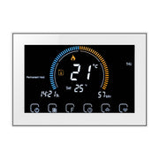 BHT-8000-GA Control Water Heating Energy-saving and Environmentally-friendly Smart Home Negative Display LCD Screen Round Room Thermostat without WiFi(White)